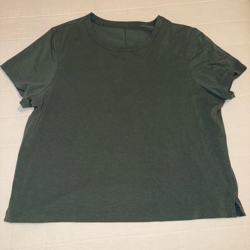 Lululemon Classic-Fit Cotton-Blend T-Shirt - Dark Forest - Size 8